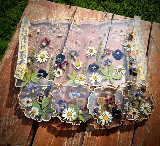 Podnos Clear Flowers